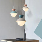 Nordic Glass Globe Pendant Light With Iron Finish
