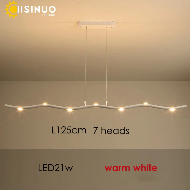 DecorBites™ LED Wave Pendant Light for Office Dining Living Room Decor