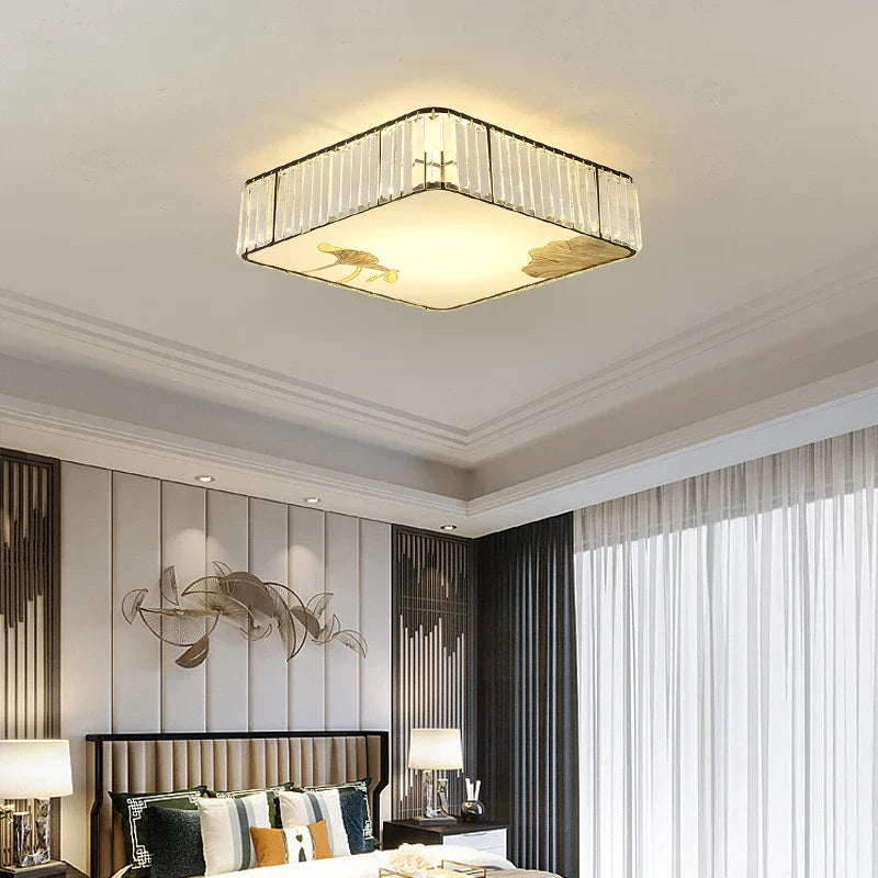 DecorBites™ Crystal Round Ceiling Light - Modern Warm Bedroom Atmosphere