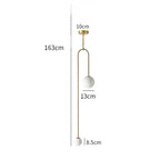 Nordic Glass Globe Pendant Light in Gold or Black