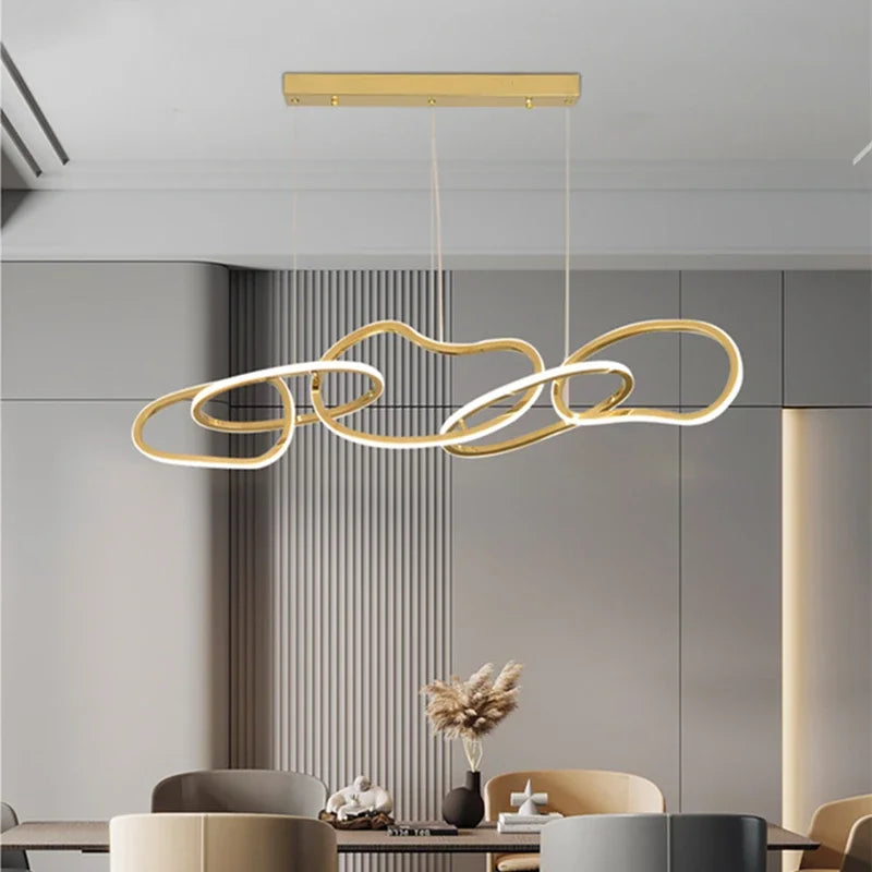 DecorBites™ ثريا سقف دائرية ذهبية بإضاءة LED: فخامة عصرية للمقهى، الفندق، غرفة النوم والمطعم