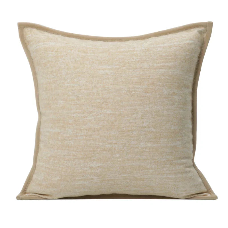 DecorBites™ Geometric Brown Leather Splicing Throw Pillow Cover 45x45cm Luxe Square Cushion Case