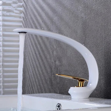 DecorBites™ Basin Faucet: Rose Gold/Black/Gold Bathroom Sink Mixer Tap made of Brass