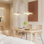 French Cream Flying Saucer Metal Pendant Light