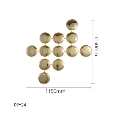 DecorBites™ Gold Round LED Wall Lamps for Luxury Home Decor