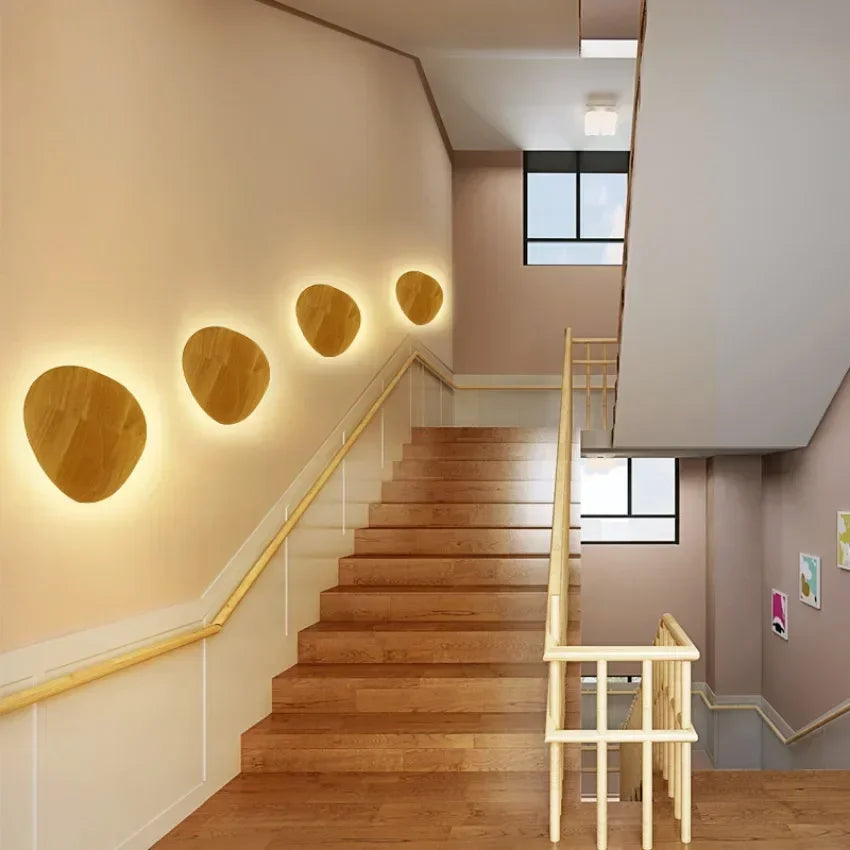 DecorBites™ LED Wooden Wall Lights Modern Minimalist Living Room Bedroom Decor