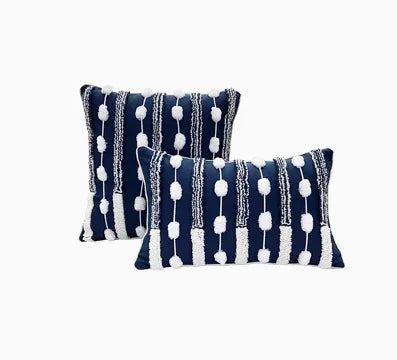 DecorBites™ Geometric Tufted Tassel Cushion Cover 30x50cm