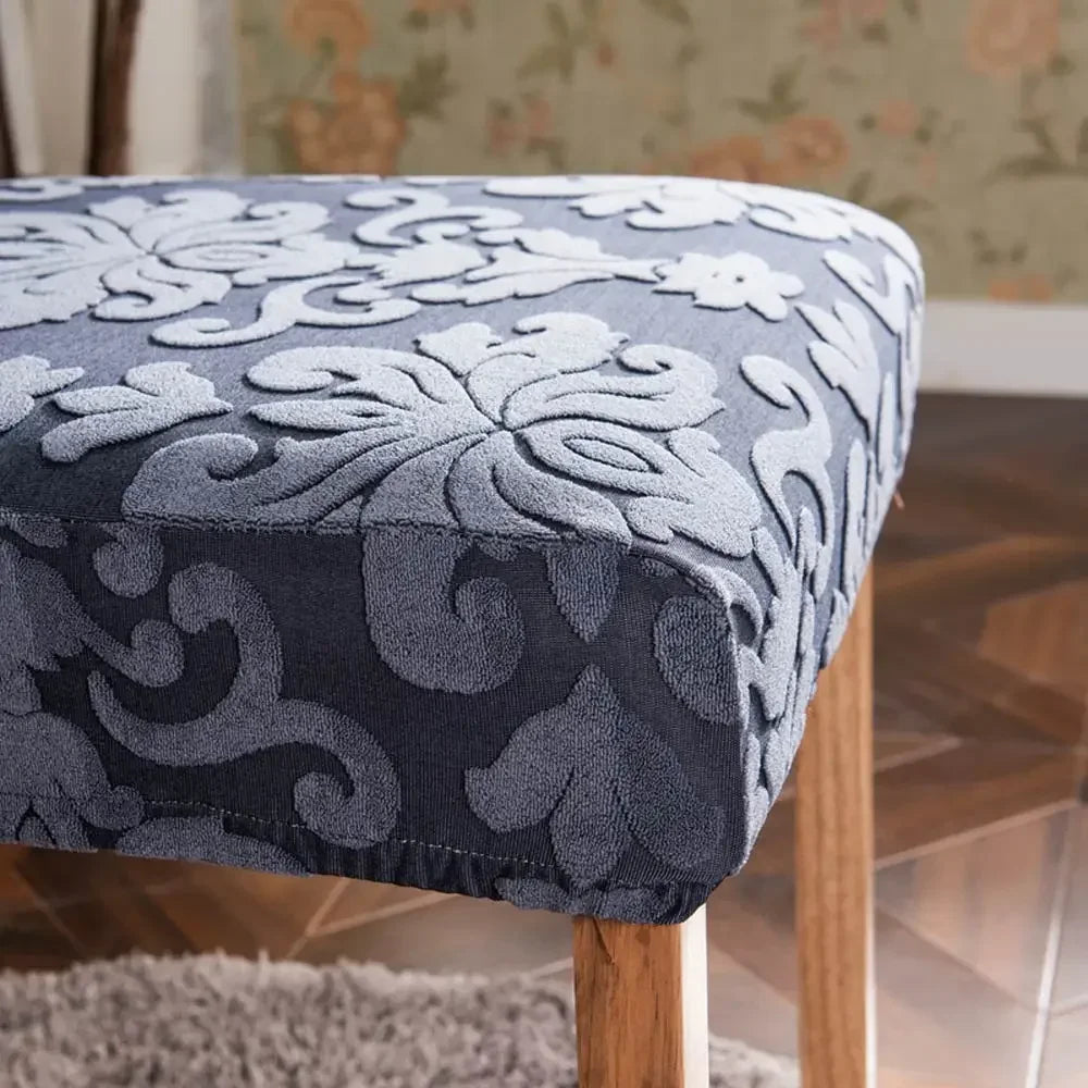 DecorBites™ 3D Embossed Print Spandex Chair Cover Slipcovers - Stretch, Elegant, Durable