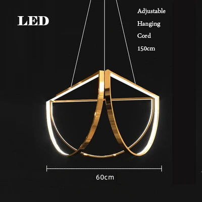 DecorBites™ ثريا ذهبية بإضاءة LED داخلية لغرفة المعيشة وغرفة النوم