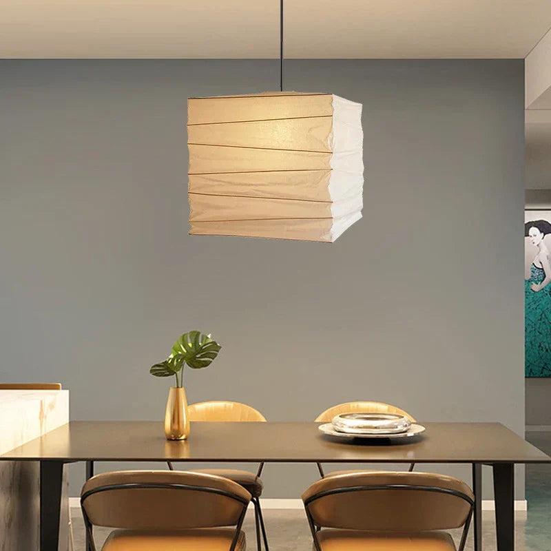 DecorBites™ Cube Rice Paper Pendant Lamp for Living Room Bedroom Cafe
