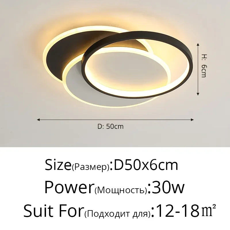 DecorBites™ ثريا LED: أضواء تعتيم عصرية لغرف المعيشة والطعام والمطبخ وغرف النوم والردهات المنزلية