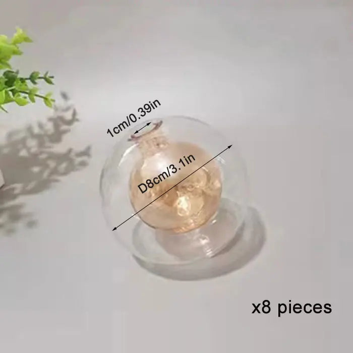 DecorBites™ 1/4/8pcs Pack 1cm Opening G4 Glass Shade Replacement Globes for Chandelier