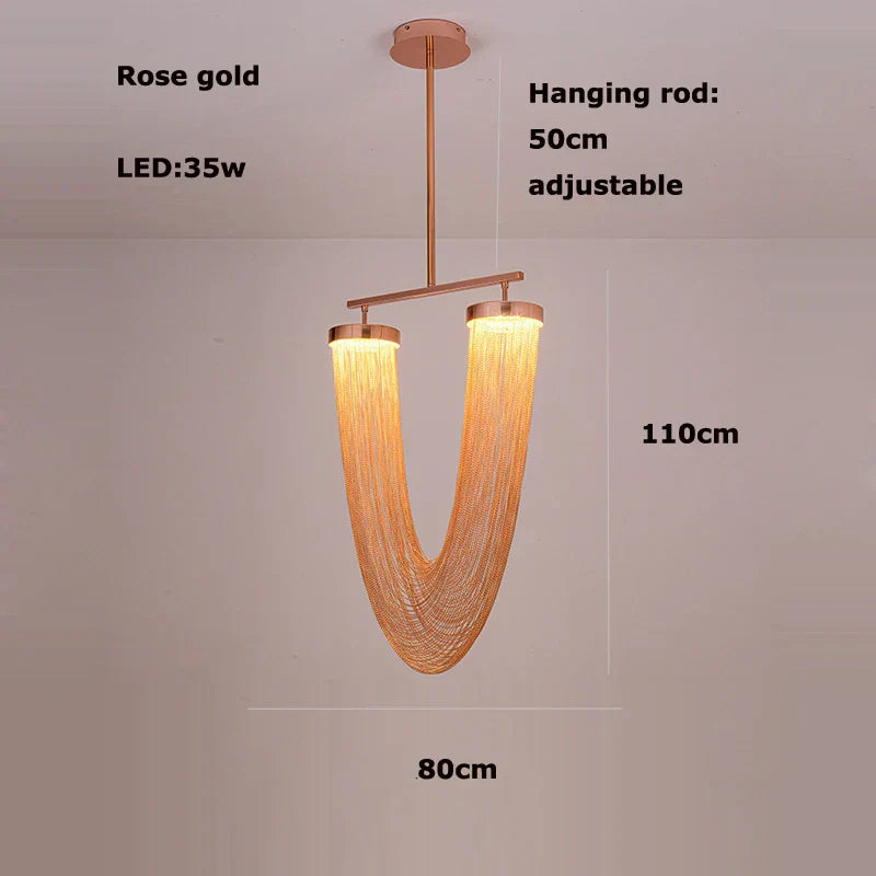 DecorBites™ مصباح سقف LED ألومنيوم ثريا معلقة لمدخل المنزل