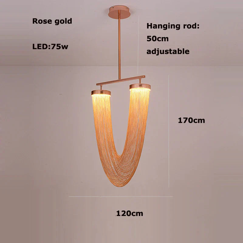 DecorBites™ مصباح سقف LED ألومنيوم ثريا معلقة لمدخل المنزل