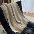 DecorBites™ Cozy Striped Blanket: Multi-Functional for Travel, Office, Car, Sofa & Airplane