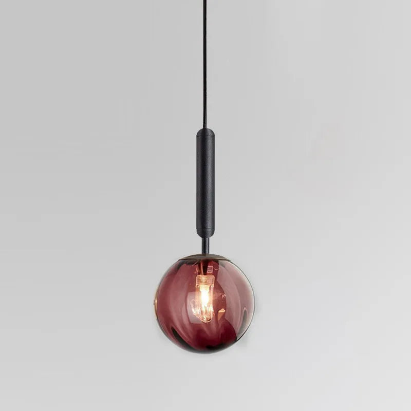 DecorBites™ Glass Ball Pendant Lamp LED Hanging Light for Minimalist Living Room