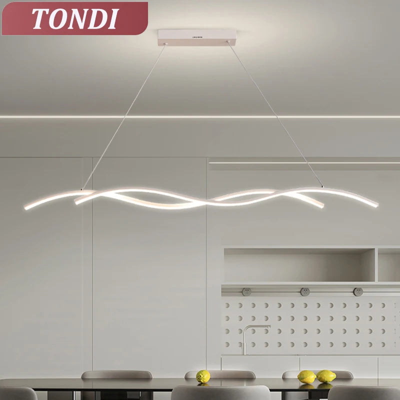 Modern Minimalist White Aluminum LED Pendant Light