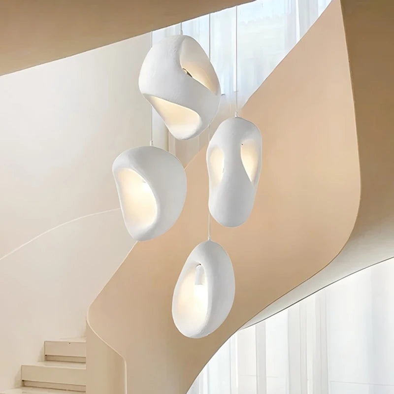 Wabi Sabi Irregular White Pendant Light, E27
