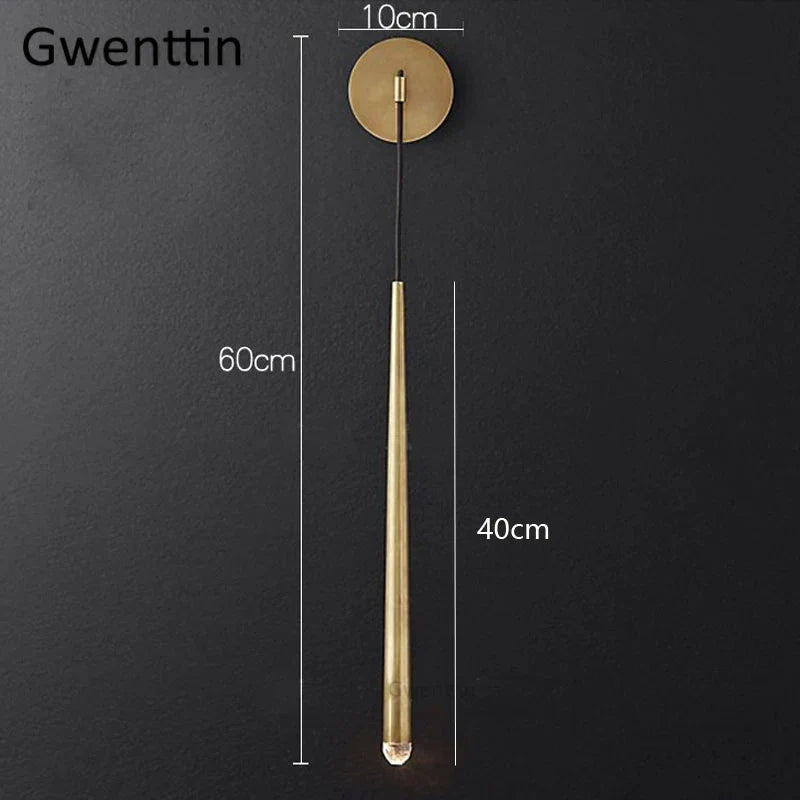 DecorBites™ Crystal Water Drop Wall Sconce for Bathroom & Bedroom, Gold LED Mirror Light