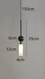 Nordic Gold and Black Glass Pendant Light