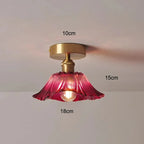 Vintage Flower Glass Pendant Light