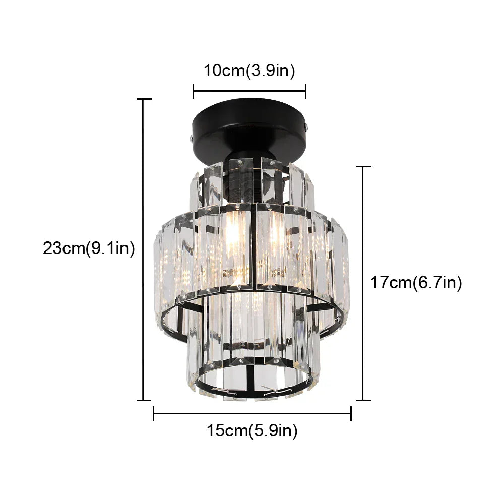 ثريا سقف كريستال LED من DecorBites™ لغرفة النوم وغرفة المعيشة وغرفة الطعام