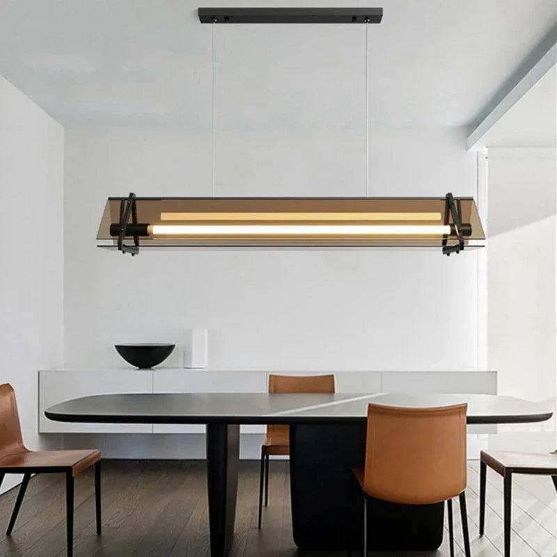DecorBites™ Amber LED Pendant Lamp Modern Glass Dining Table Kitchen Fixture