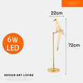 DecorBites™ Gold Origami Bird Floor Lamp: Modern Home Decor and Reading Light