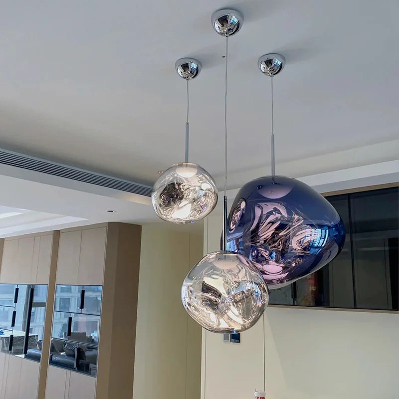 Nordic Lava Pendant Light in Plated PVC Finish