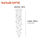 Crystal Ball Staircase Pendant Light in Brushed Stainless