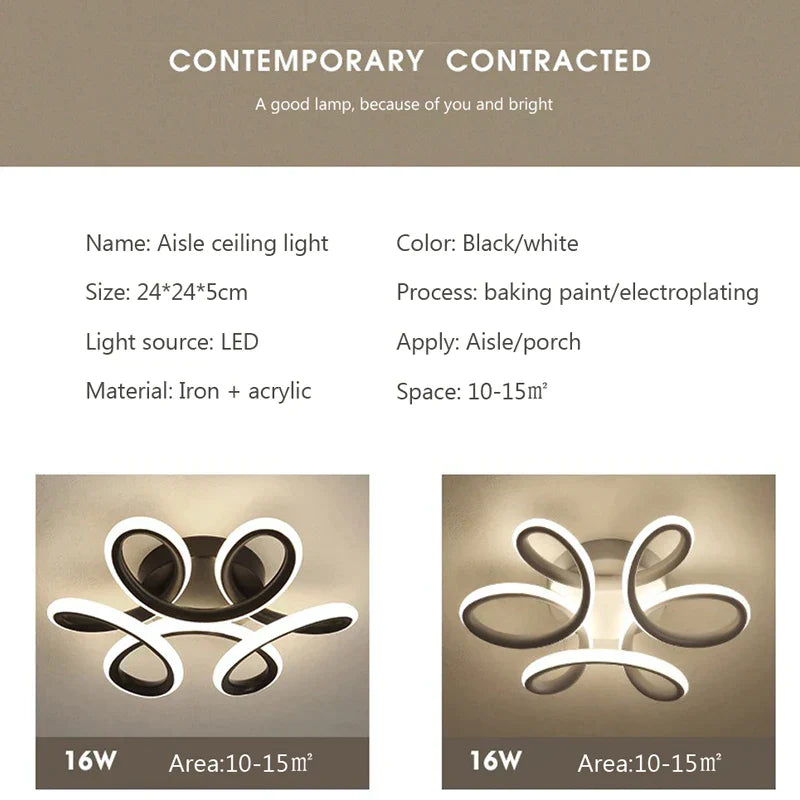 مصباح سقف LED DecorBites™: إضاءة ممر حديثة لسلالم الممرات، المطبخ، العلية الداخلية