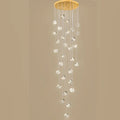 DecorBites™ Crystal LED Chandelier for Staircase: Luxury Indoor Stair Lighting Fixture