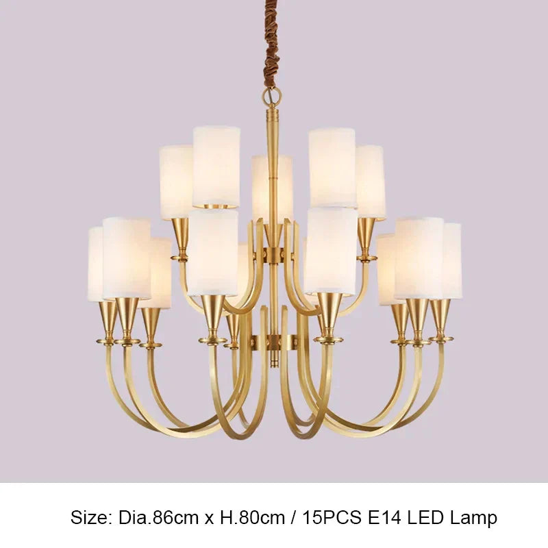 DecorBites™ Copper Ceiling Chandelier for Living Room Kitchen Bedroom Lighting