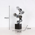 DecorBites™ Geometric Crystal Ball Desk Ornament: Abstract Crafts Crystal Artwork for Aesthetic Room Decor