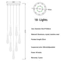 DecorBites™ Crystal LED Chandelier: Modern Loft Art Pendant Lighting for Restaurant, Bar, Staircase