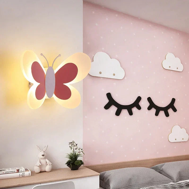 DecorBites™ Butterfly Girl Cartoon Children Room Lamp with Energy-Saving LED for Bedroom