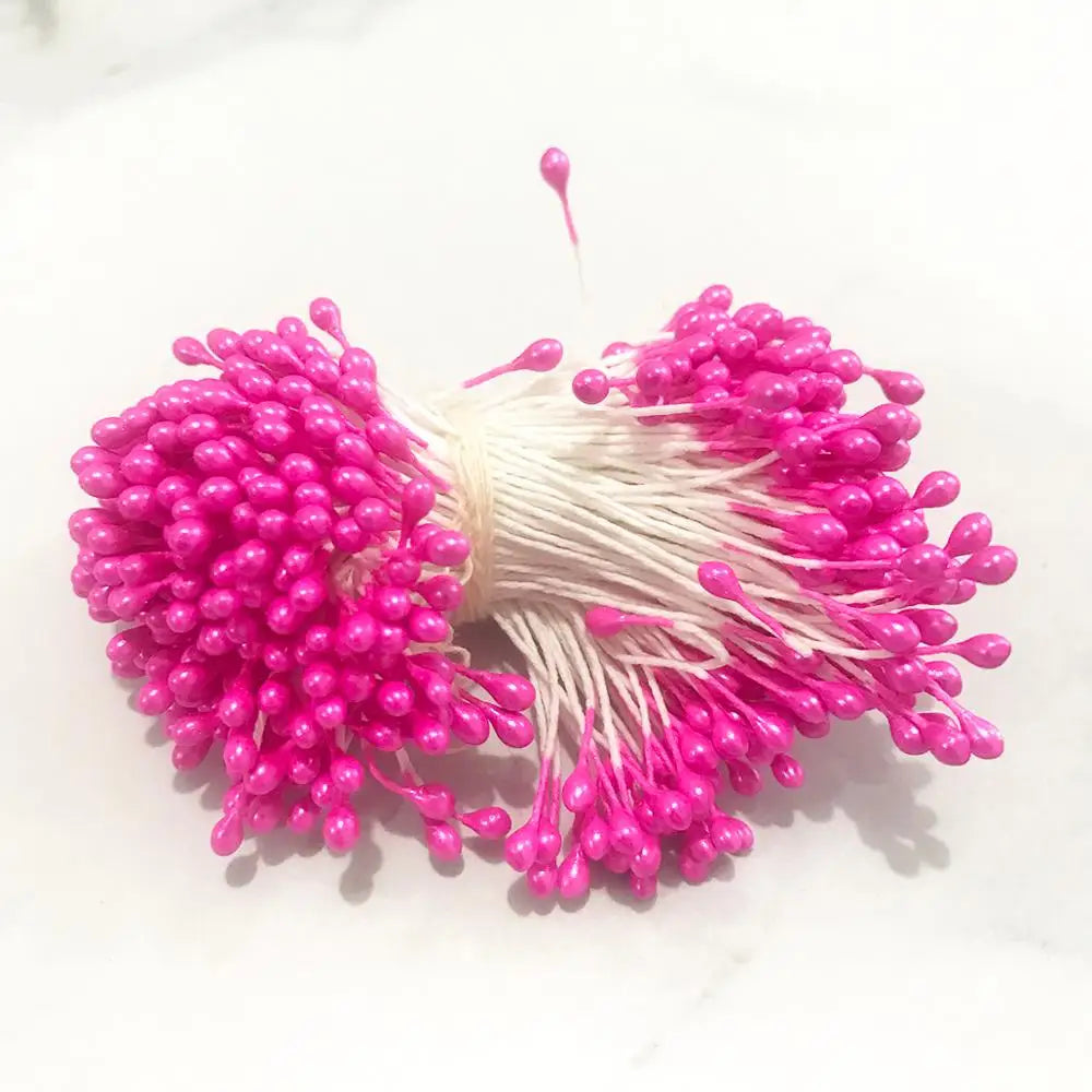 DecorBites™ 200pcs Mixed Rose Red Flower Cherry Stamen Berries Bundle for DIY Decor