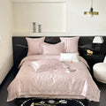 DecorBites™ Jacquard 100s Egyptian Cotton Bedding Set: King Queen Ru Size Sheet Blanket Pillowcase