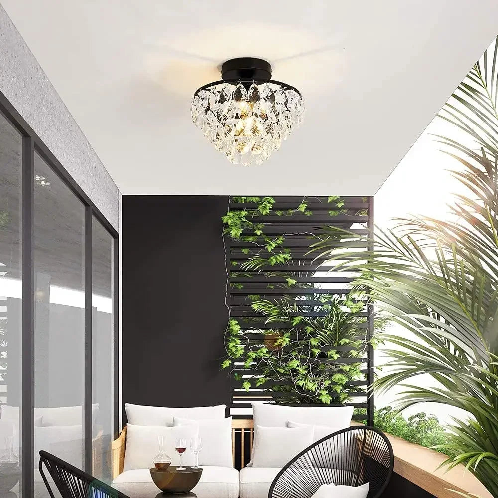 DecorBites™ Crystal LED Chandelier Ceiling Lamp for Living Dining Room Decor