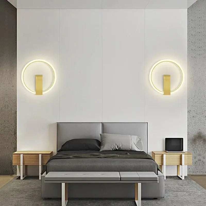 DecorBites™ LED Wall Lamp - Modern Black Gold Sconce for Living Room Bedroom