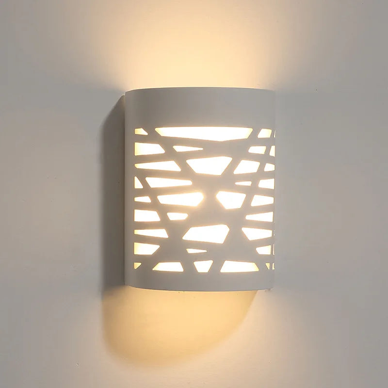 DecorBites™ مصباح حائط جبسي 5 وات LED شمعدانات إضاءة داخلية لغرفة المعيشة وغرفة النوم