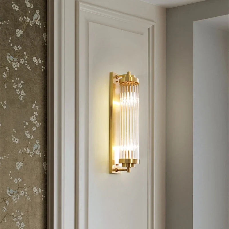 DecorBites™ Crystal LED Gold Wall Sconce Modern Bedroom Decor Sconce Fixture
