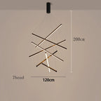 Modern Black Multi-Light LED Pendant Chandelier