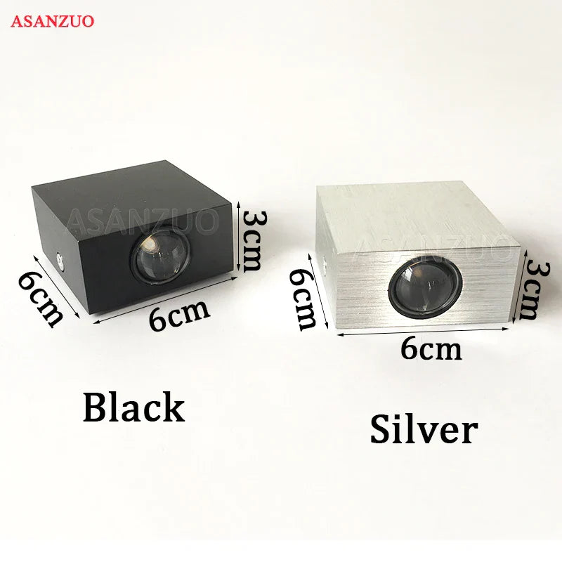 DecorBites™ 3W LED Square Wall Lamp Spot Light Modern Home Decoration