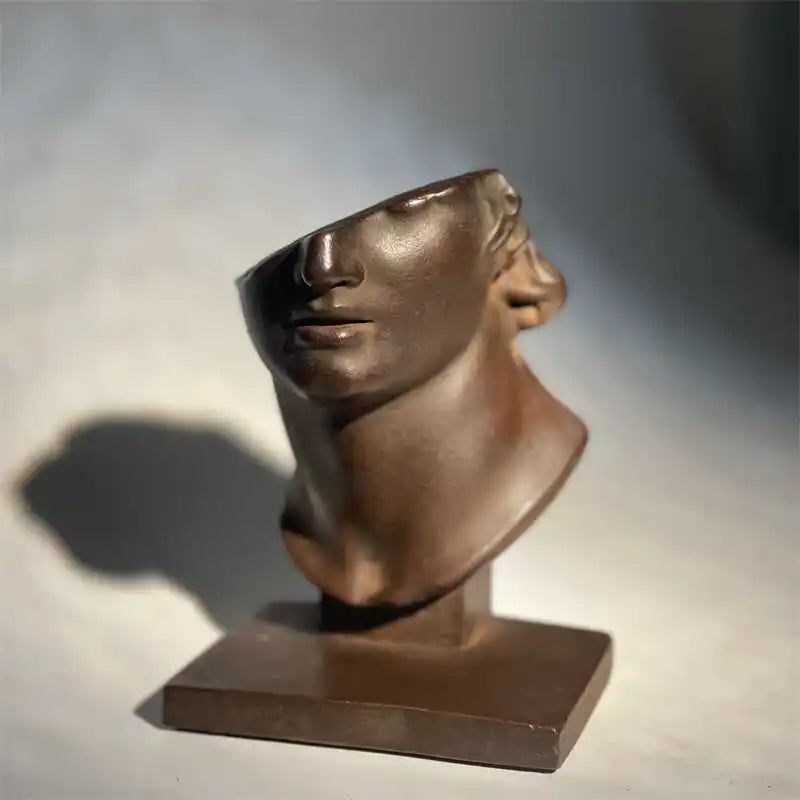 DecorBites™ Abstract Human Face Sculpture, Realistic Figure Art Statue for Home Decoration