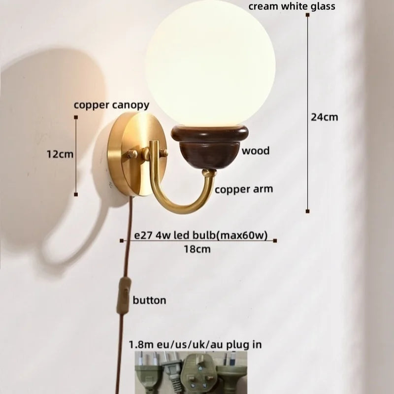 أضواء جدارية LED طراز ياباني 4 واط من DecorBites™ للحمام وغرفة النوم وإضاءة المرآة المنزلية