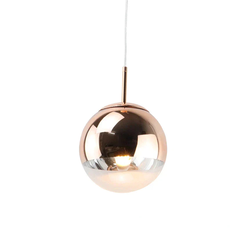DecorBites™ Glass Ball LED Chandelier: Luxury Modern Single Head Design for Home & Commercial Spaces