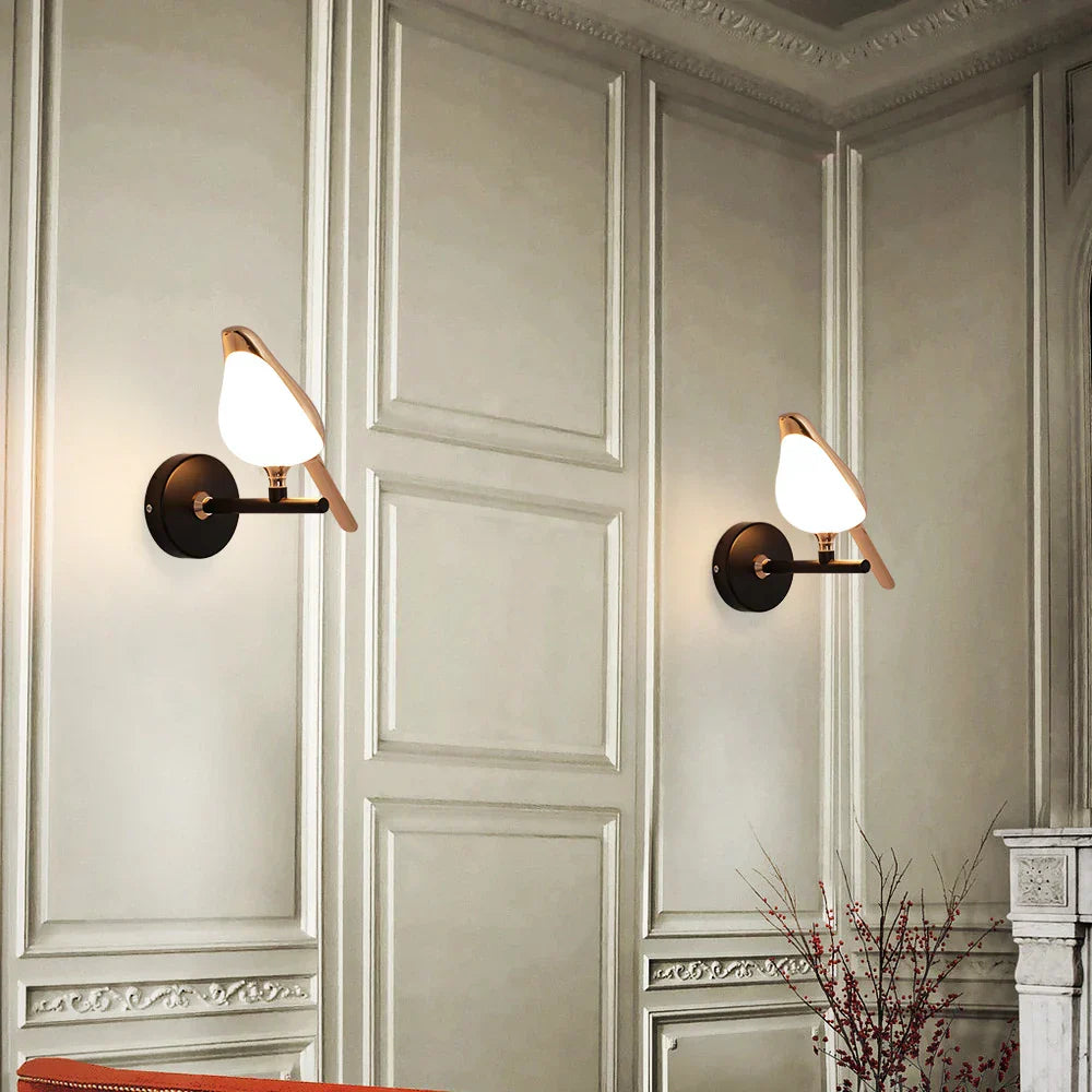 DecorBites™ Bird Wall Light Night Modern Fixture Iron Lamp Living Room LED