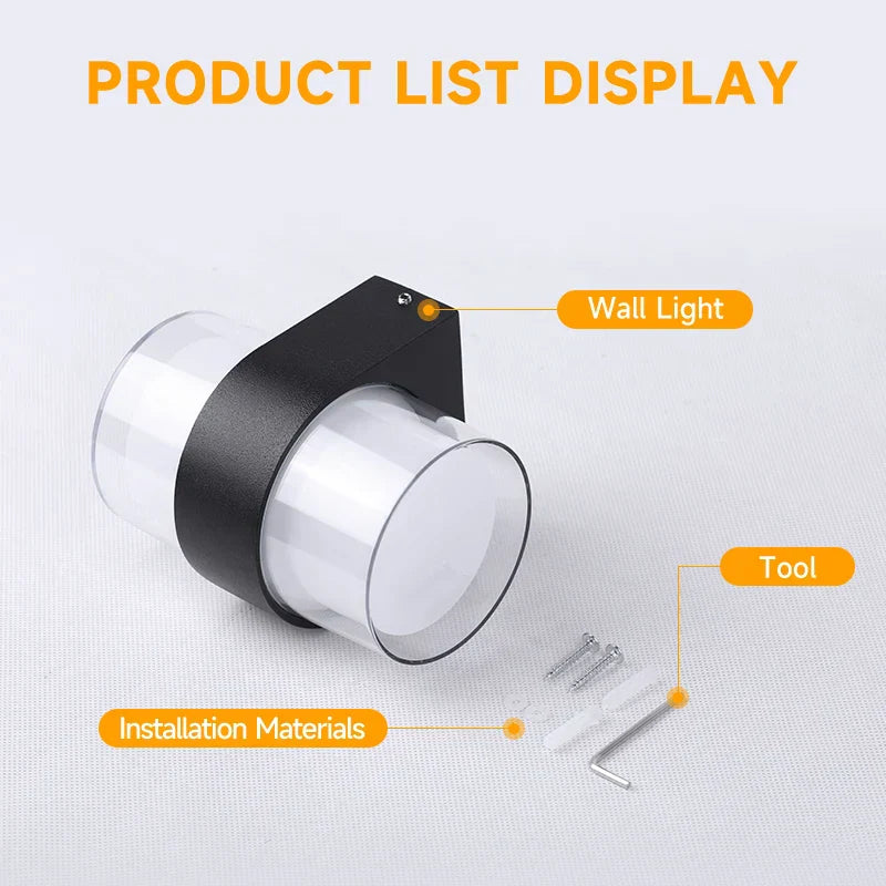 DecorBites™ LED Wall Light: Garden Courtyard Bedroom Home Lamps Waterproof Outdoor Lights
