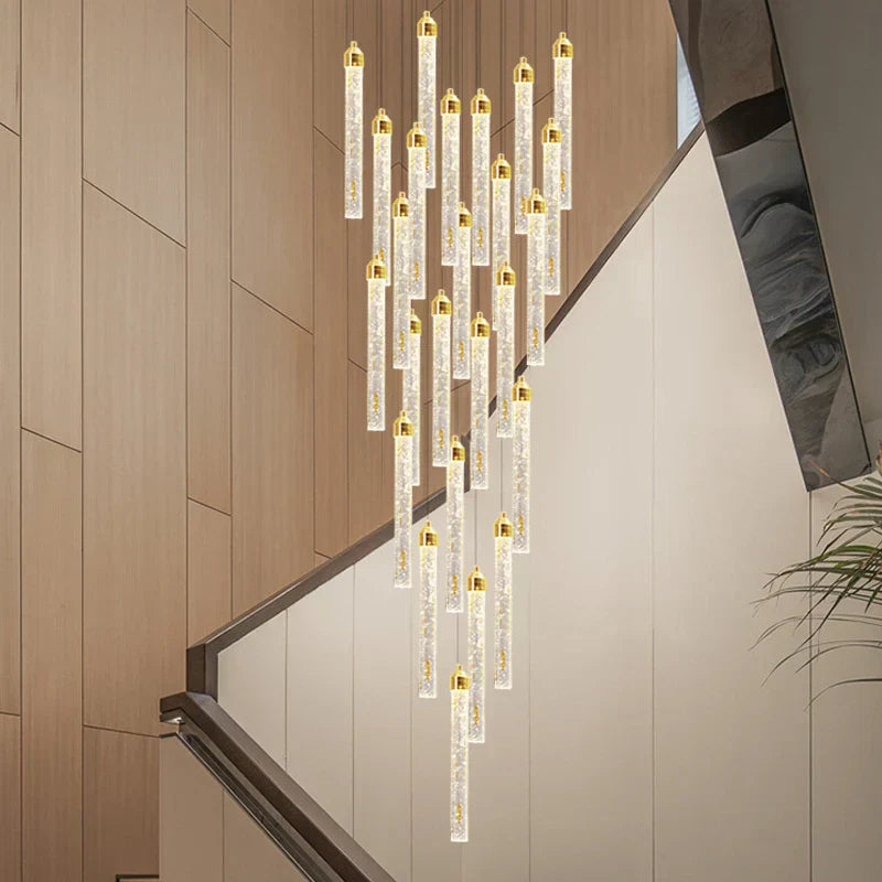 DecorBites™ Deluxe Crystal Chandelier: Modern LED Attic Lamp for Home Decoration